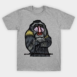 Painted Mandrill (transparent) T-Shirt